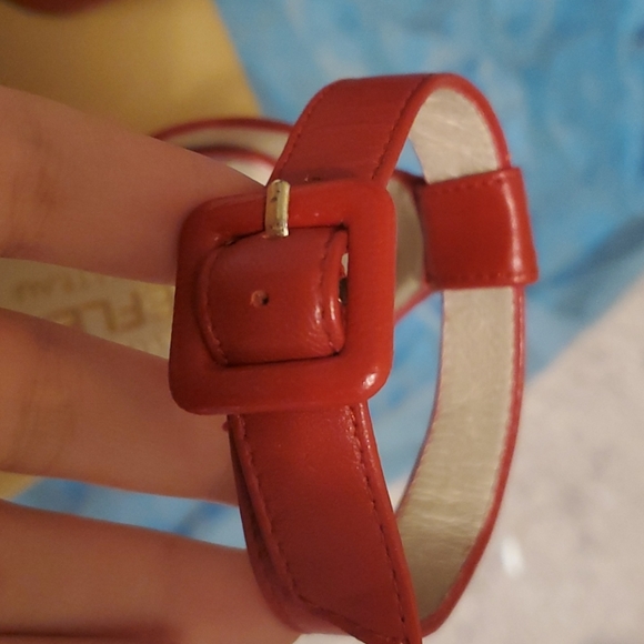 NWT RED ROUGE LEATHER HEELS - Picture 3 of 3